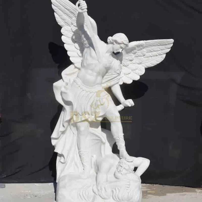 White Marble Archangel Michael Statue for Sale DZ-693