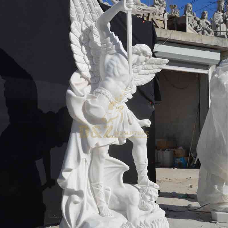 white marble archangel Michael statue for sale