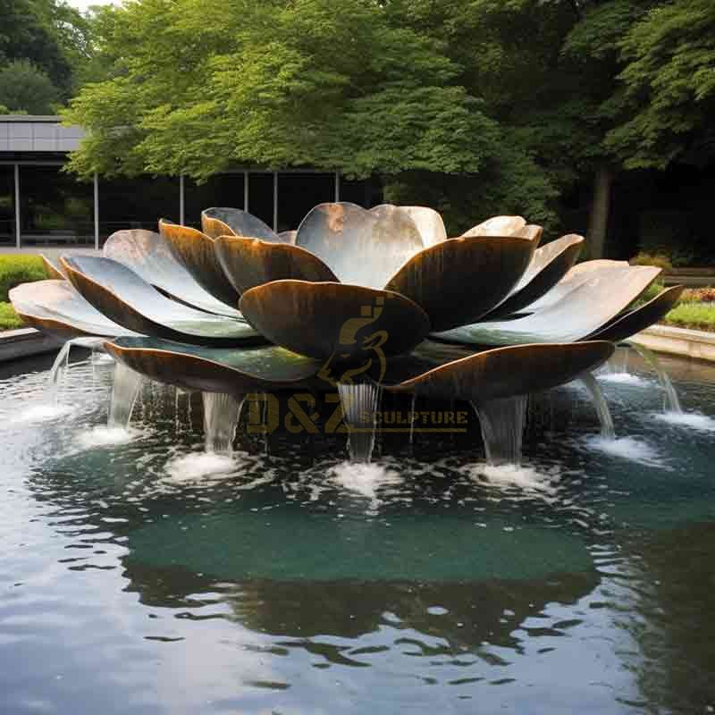 Garden bronze fountain