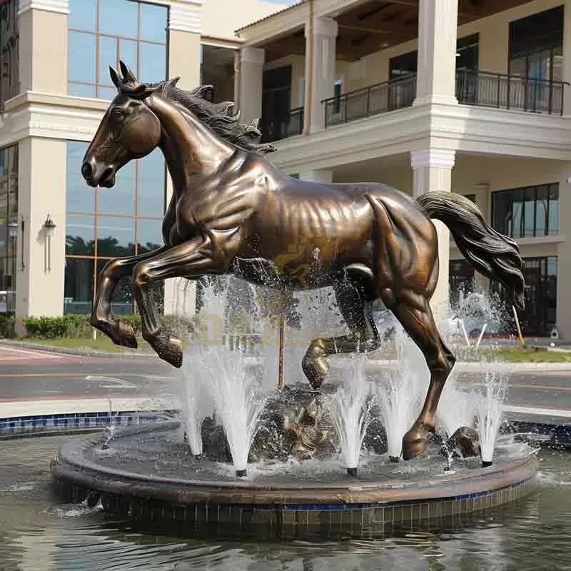 Galloping Bronze Horse Fountain Sculpture for Sale DZ-697