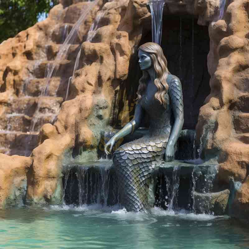 bronze mermaid fountain