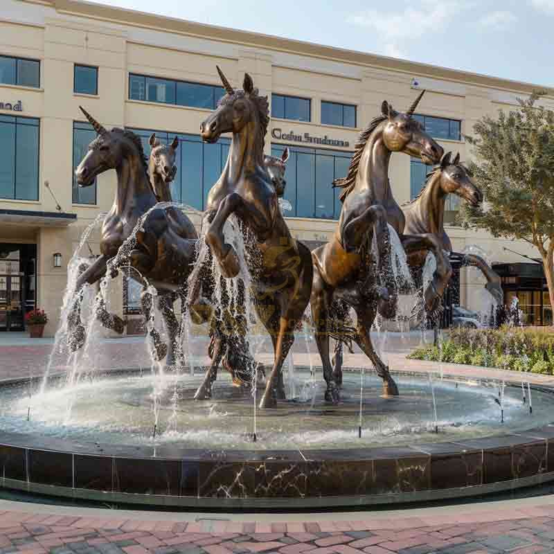 outdoor horse fountain