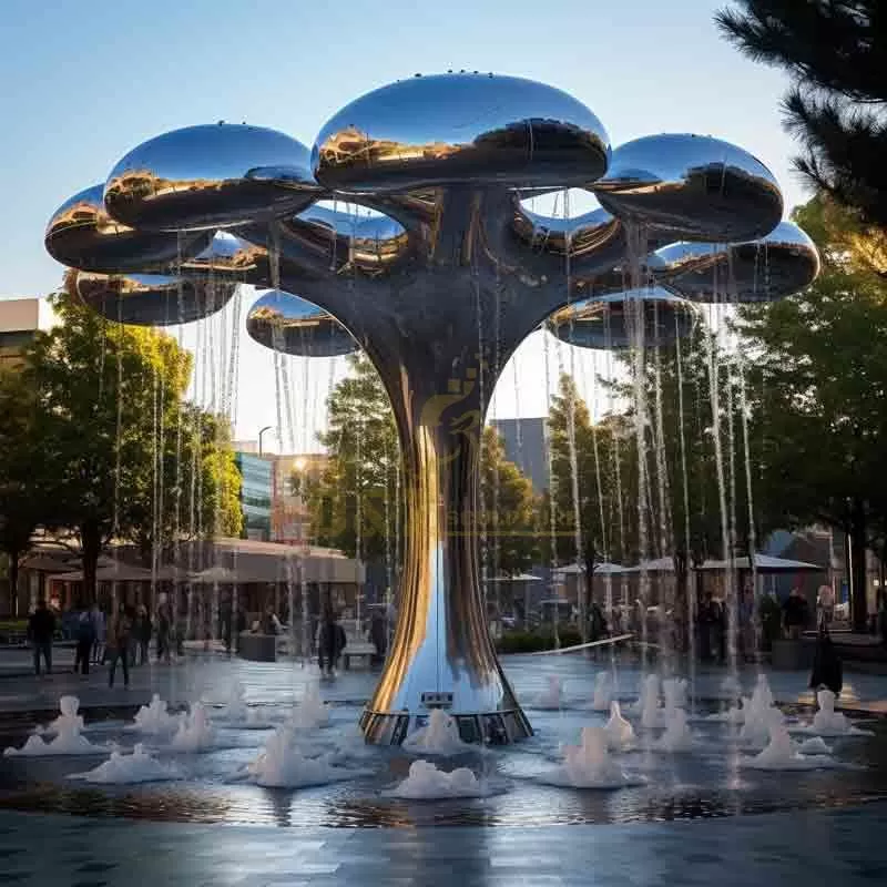 Giant Mushroom Water Fountain Abstract Cloud Design DZ-706