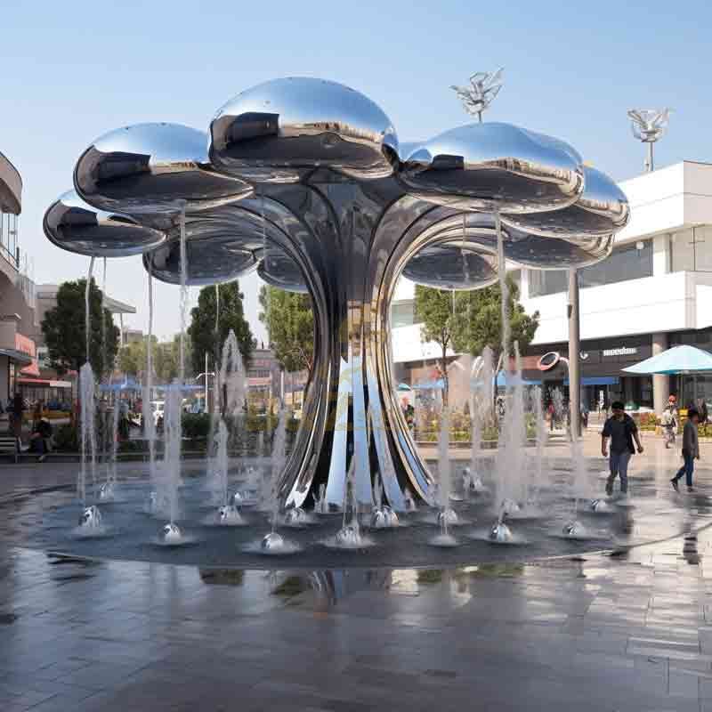 outdoor mushroom water fountain