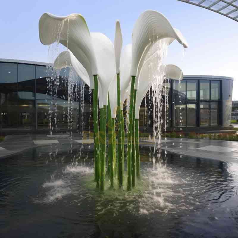 elegant calla lily fountain sculpture