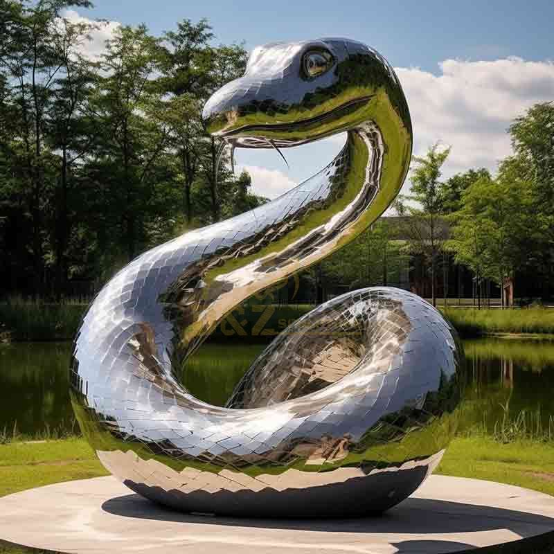 Large Metal Snake Sculpture for Garden Decor DZ-711