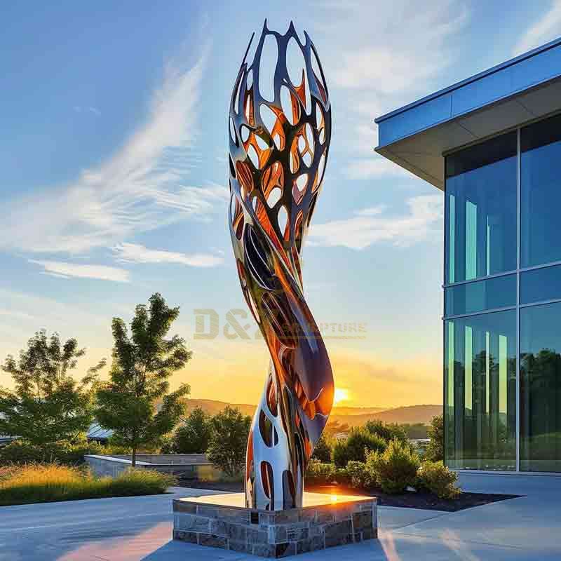 large stainless steel sculpture