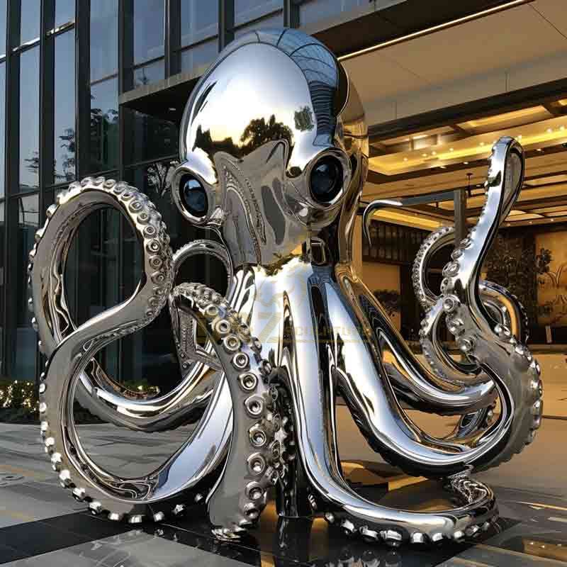 metal octopus sculpture