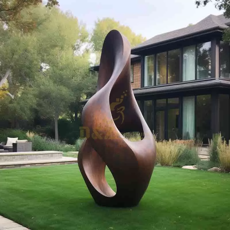 Large Corten Steel Modern Abstract Sculpture Villa Project DZ-726