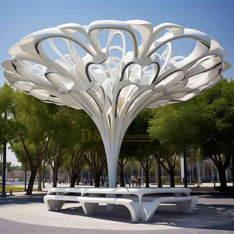 white tree sculpture