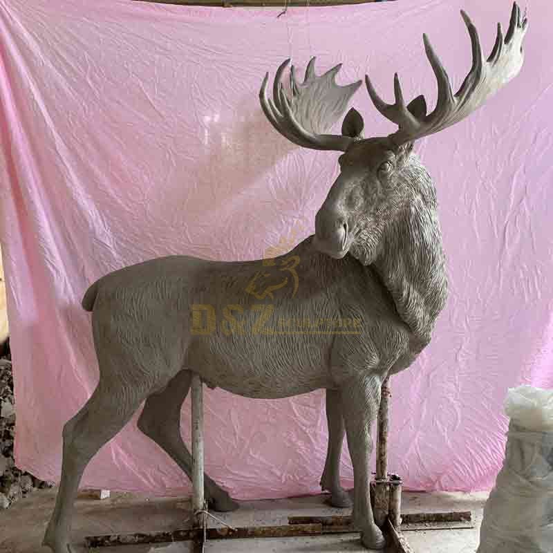 Life Size Bronze Elk Statue For Sale | Moose Statue DZ-733