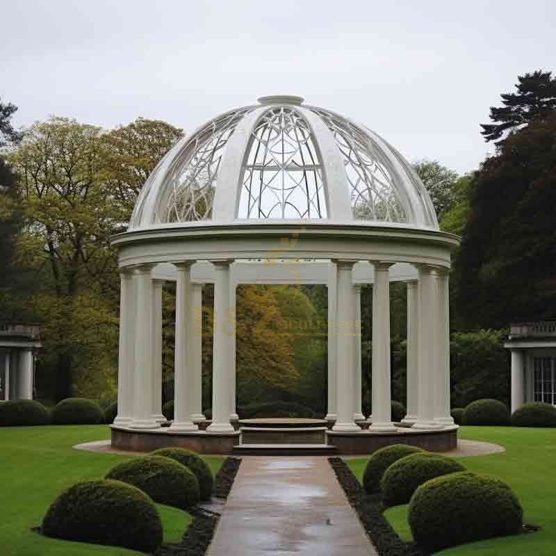 White Marble Gazebo, Outdoor Gazebo, Garden Gazebo DZ-734