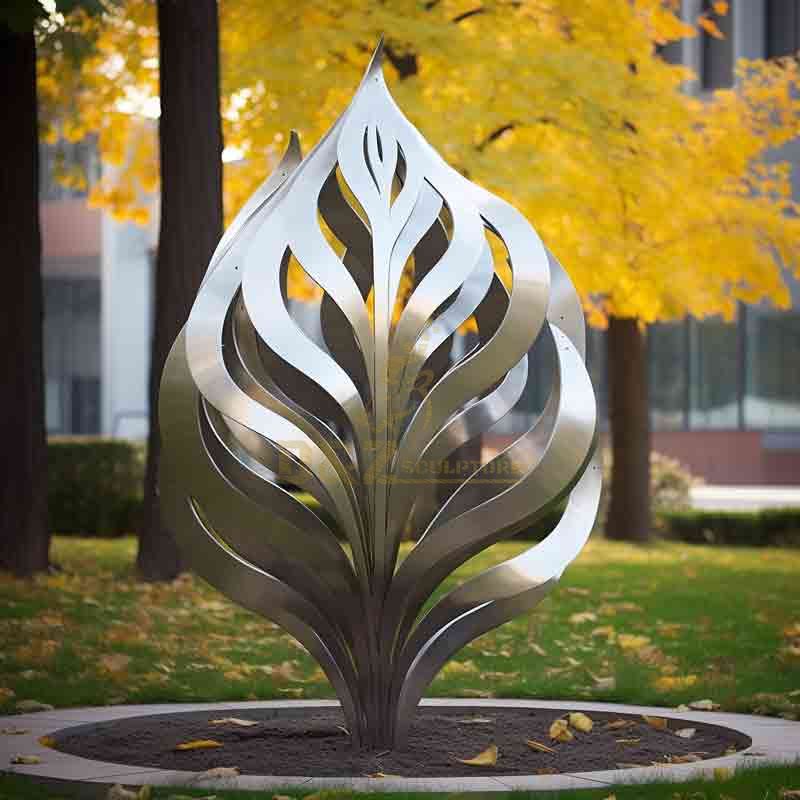 leaf sculpture on stand