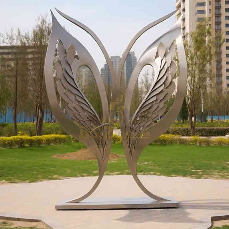 large metal butterfly sculpture