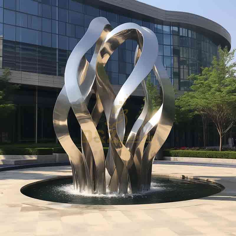 Large Stainless Steel Sculpture Fountain Bouquet Tree DZ-747