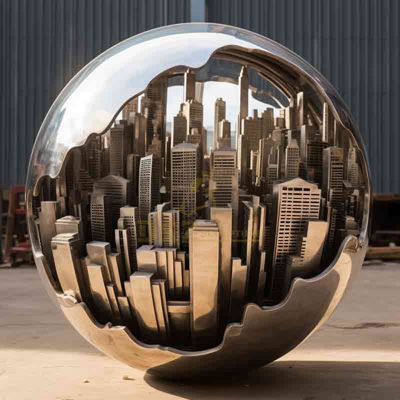 stainless steel sphere sculpture