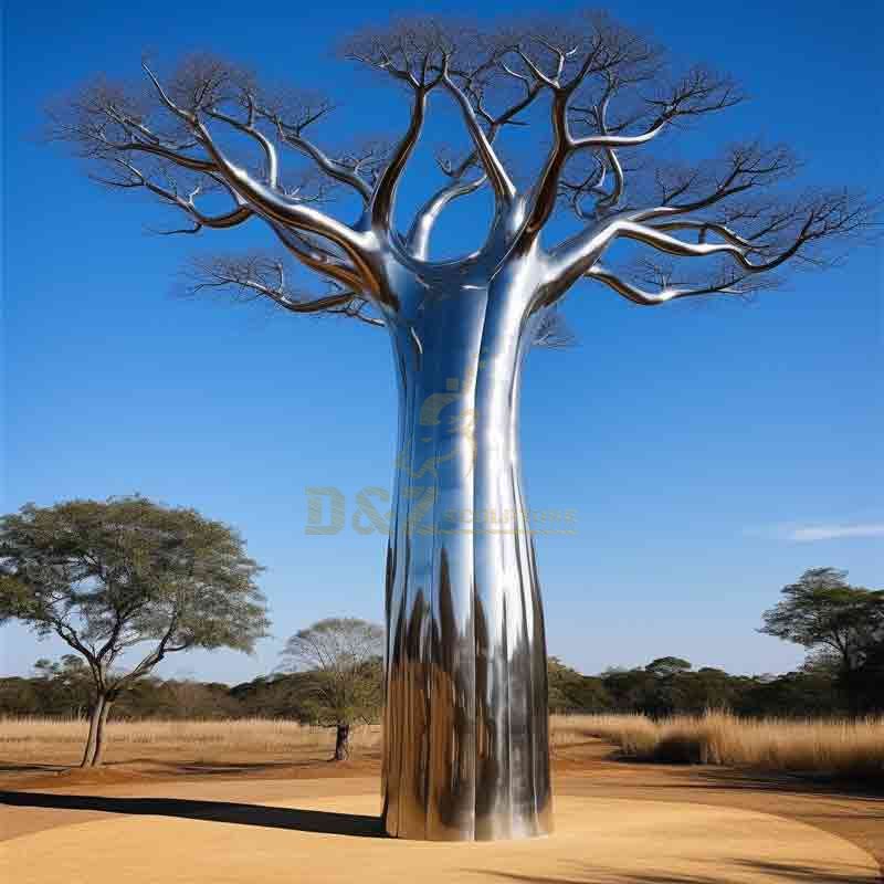 Giant Stainless Steel Baobab Tree Sculpture for Sale DZ-755