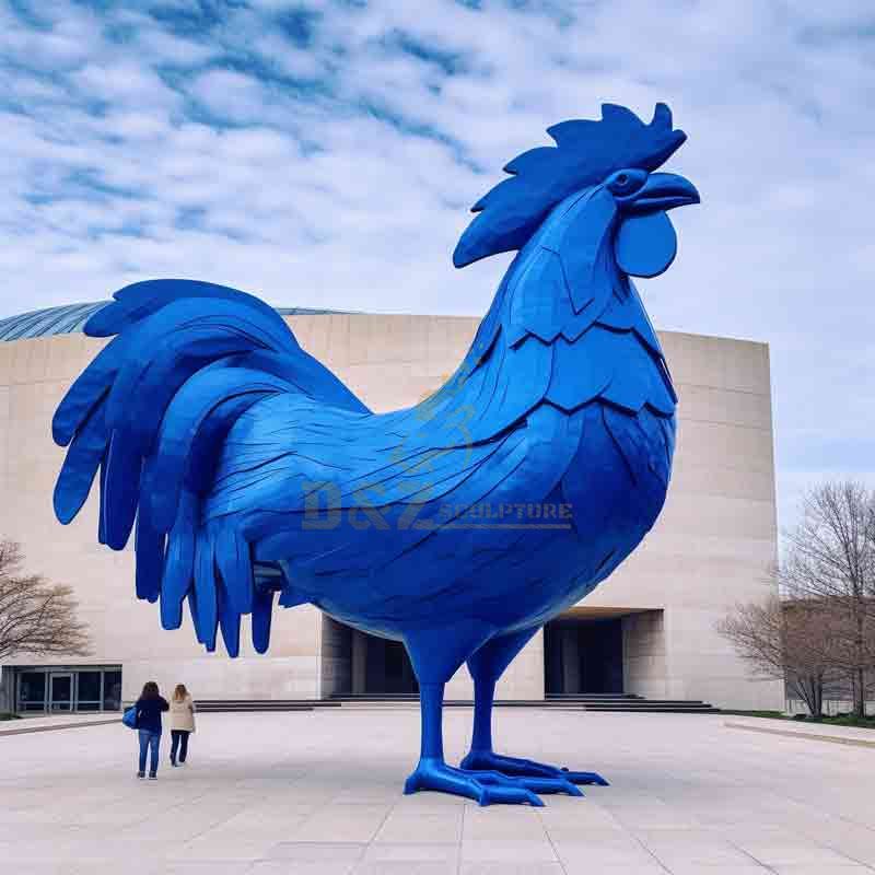 metal rooster sculpture