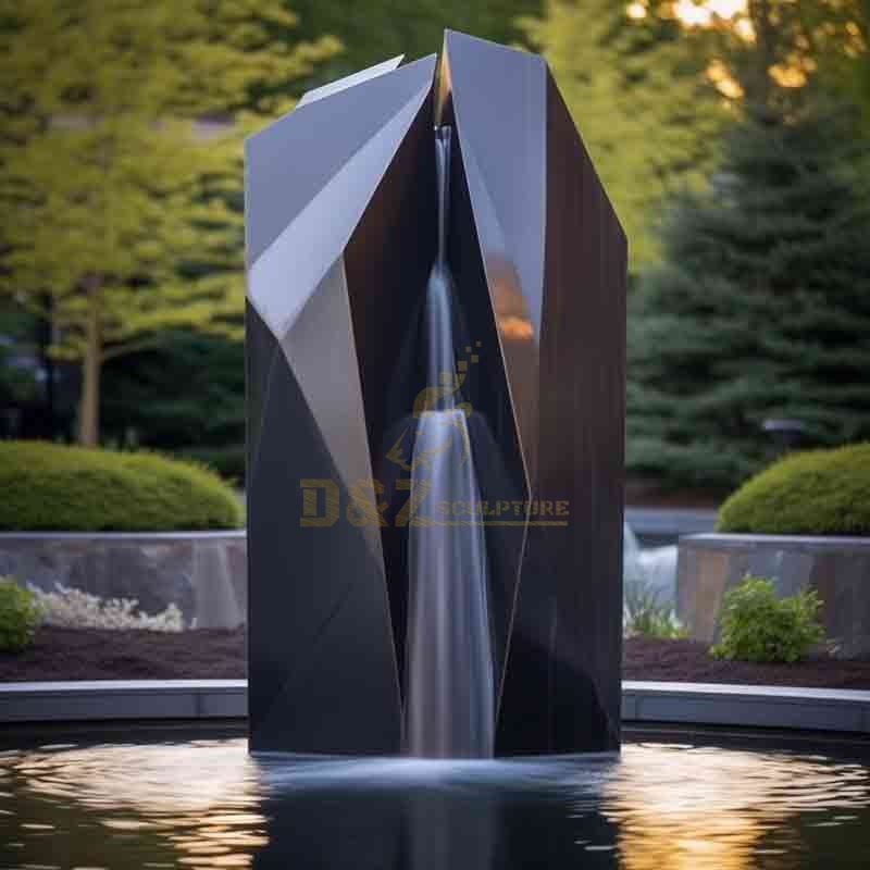 Modern Waterfall Fountain Sculpture, Hotel Villa Garden Decor DZ-758