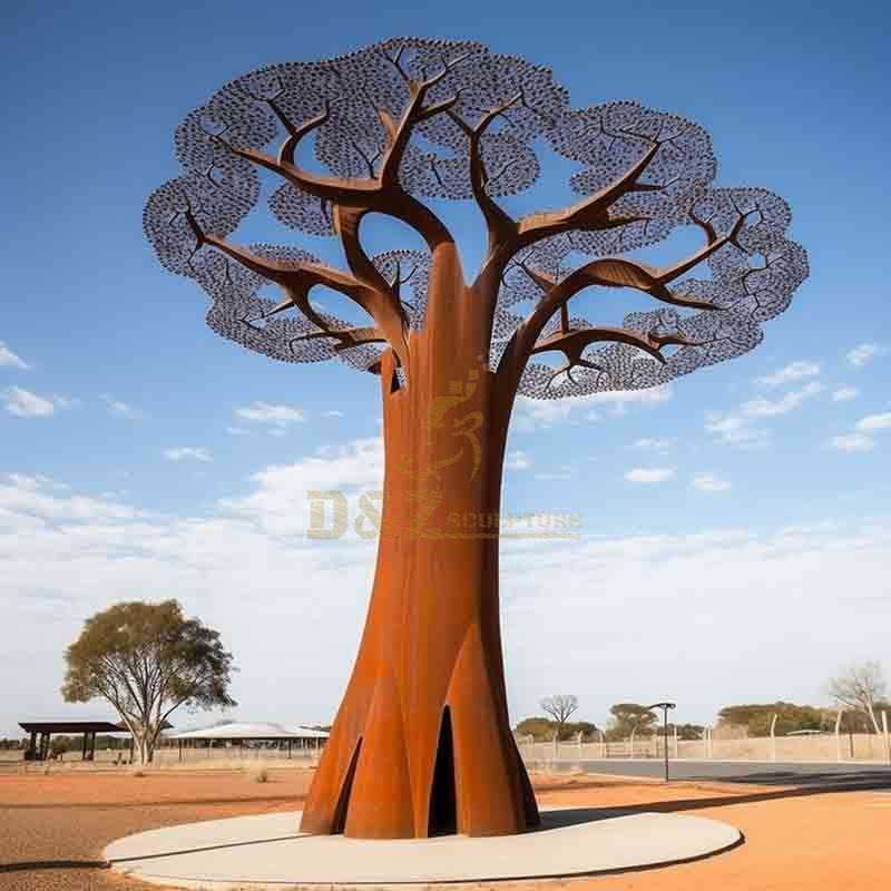 Custom Giant Corten Steel Baobab Tree Sculpture DZ-759