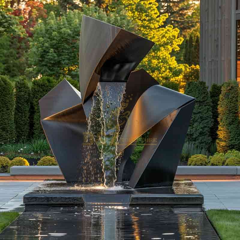 Modern Metal Waterfall Fountain Sculpture for Garden DZ-760