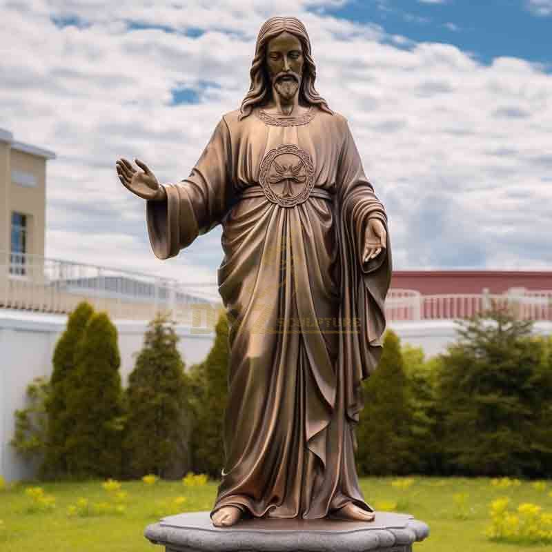 Large Bronze Outdoor Sacred Heart of Jesus Statue DZ-762