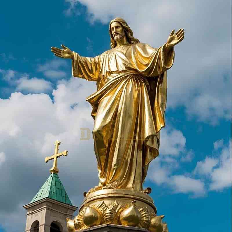 gold jesus statue