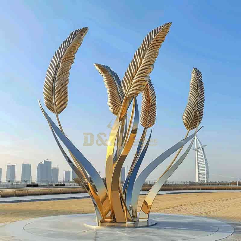 golden wheat sculpture