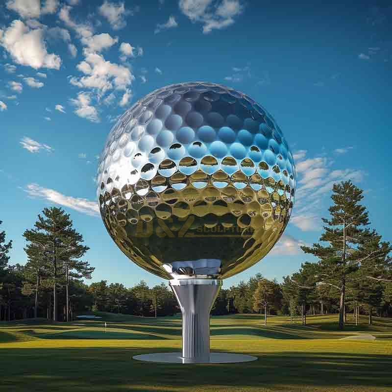 stainless steel golf ball sculpture