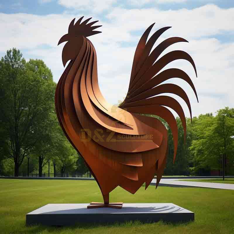 large rooster sculpture