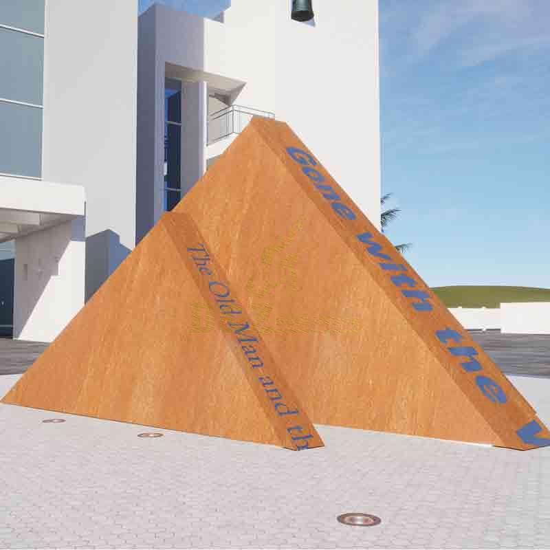 Corten Steel Giant Book Sculpture: Wisdom and Art DZ-778