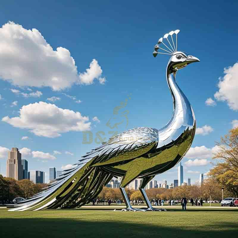 garden peacock sculpture metal art decor