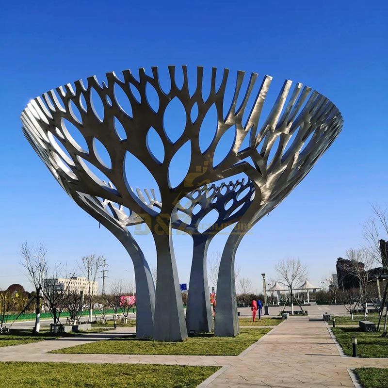 Large Outdoor Metal Garden Art Stainless Steel Tree Sculpture For Sale ...