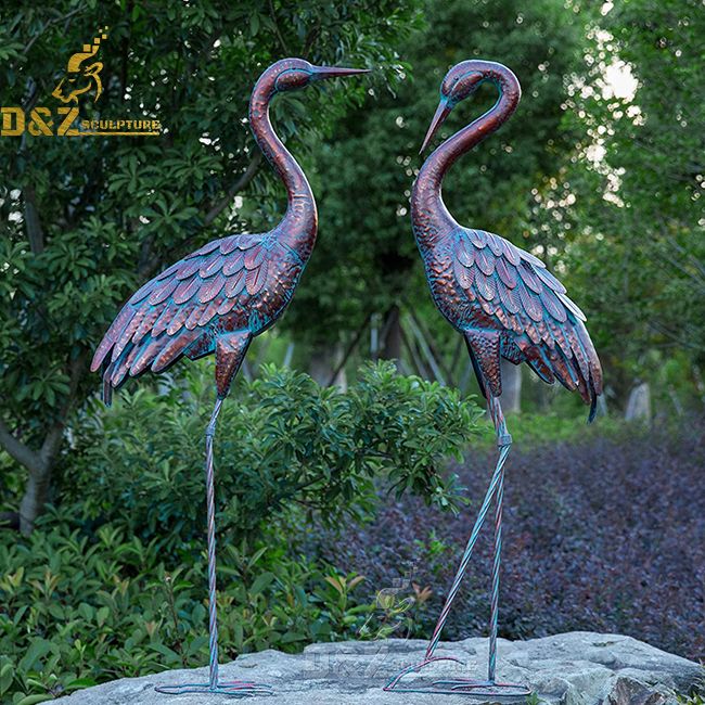 outdoor blue heron bird garden lawn statues for sale