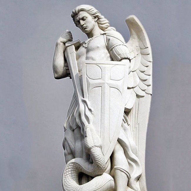 Outdoor Large Male Guardian Angel Statue St Michael The Archangel