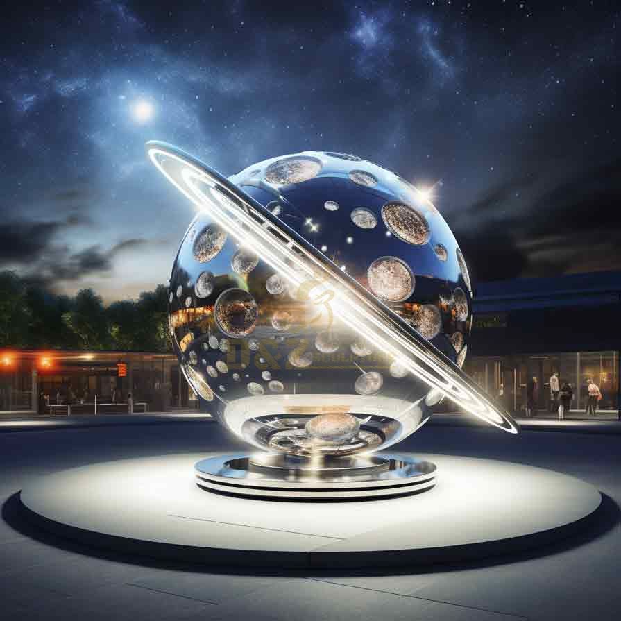 Large outdoor metal art sculpture - Solar System Sculptures DZ-384