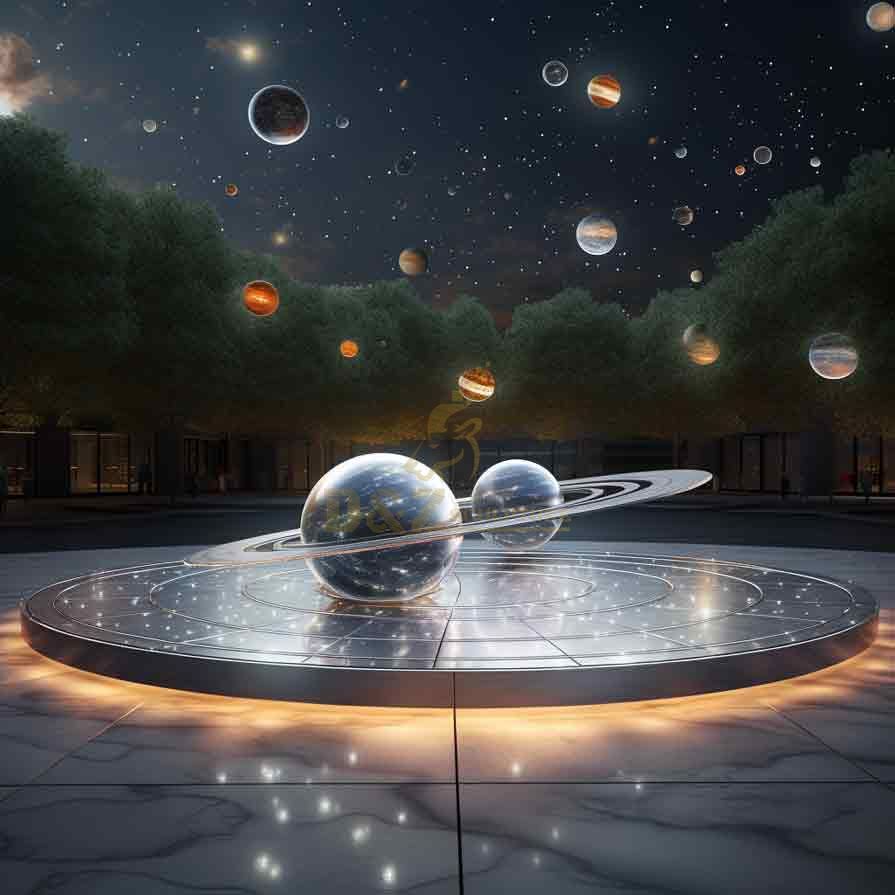 Large outdoor metal art sculpture - Solar System Sculptures DZ-384