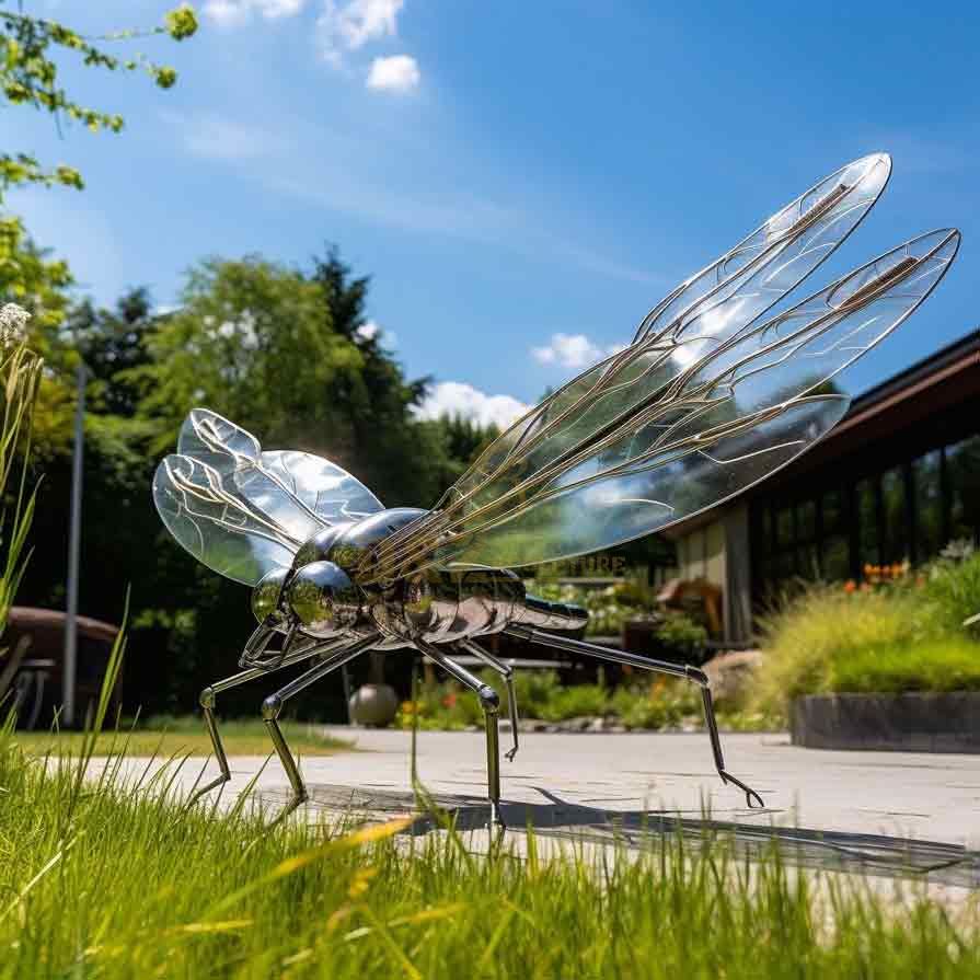 Large Metal Dragonfly Sculpture for Sale for Garden Courtyard DZ-403