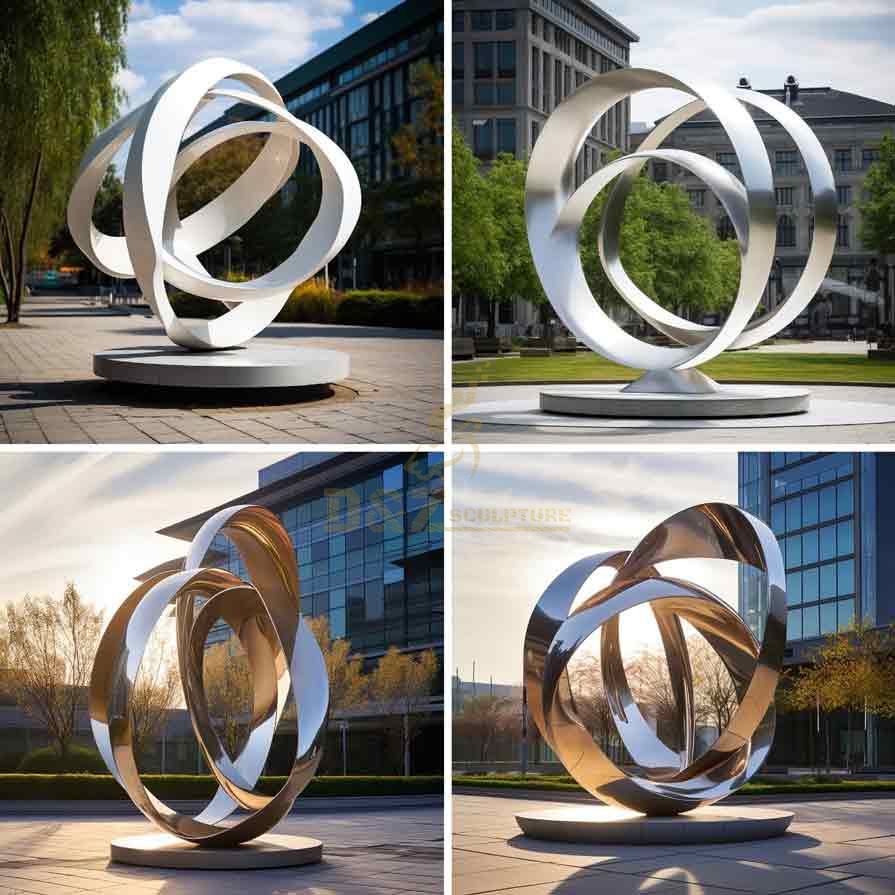 Customized modern large metal Möbius strip art sculpture DZ-420
