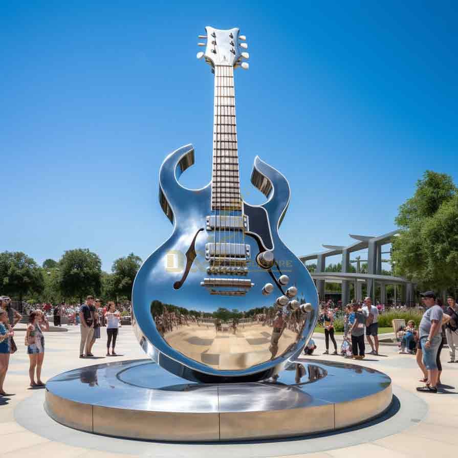 Large outdoor abstract metal guitar art sculpture DZ-421