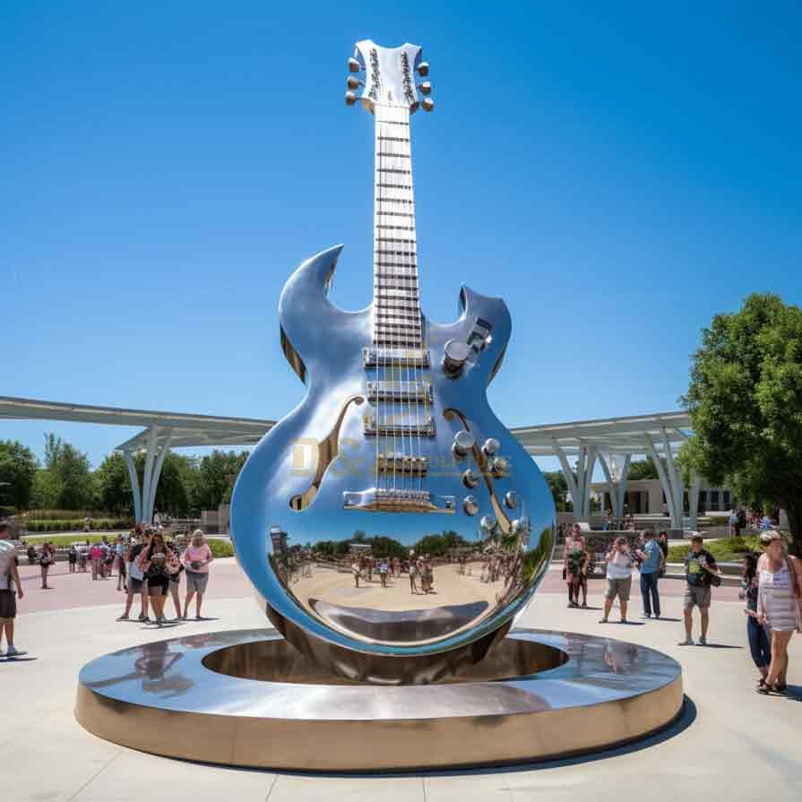 Large outdoor abstract metal guitar art sculpture DZ-421