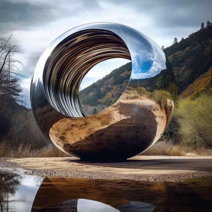 Custom Large Metal Garden Sphere Public Art Sculpture DZ-425