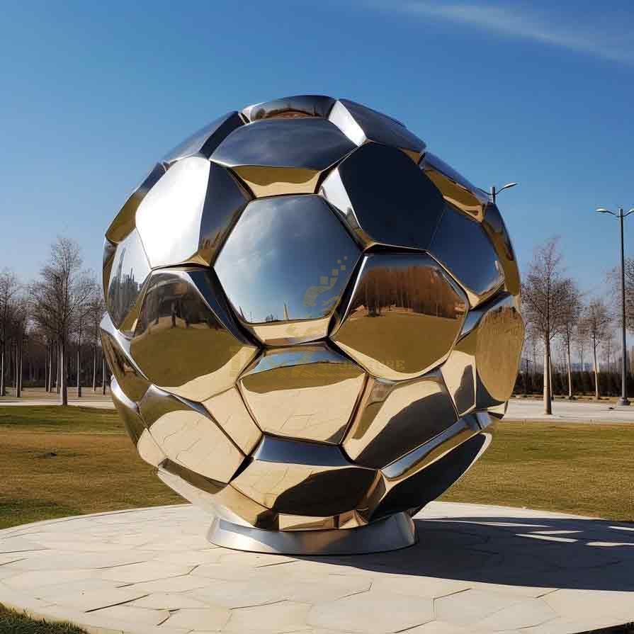 Modern large metal football sculptures for sale DZ-430