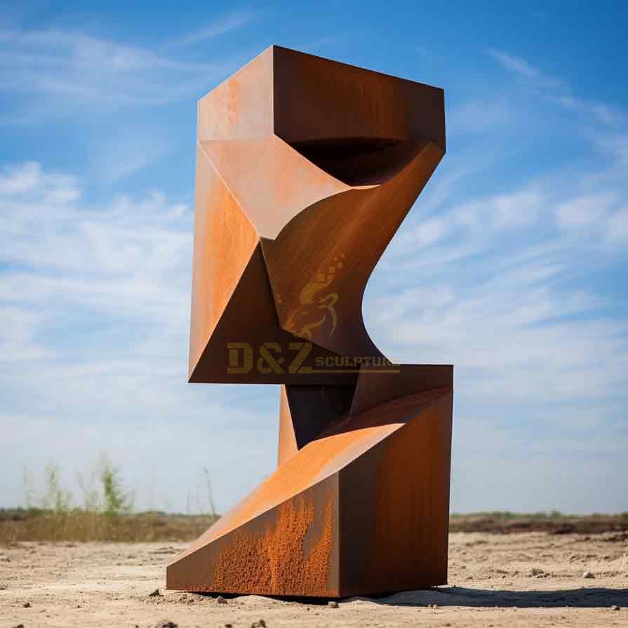 Custom Large Corten Steel Abstract Head Art Sculpture DZ-435