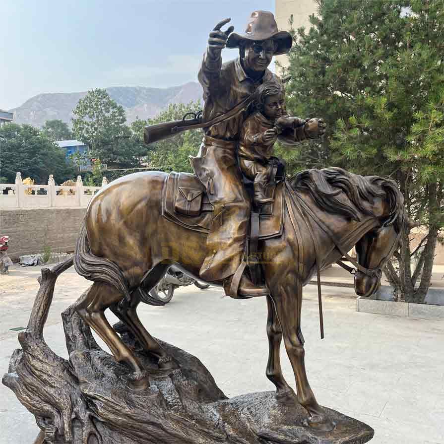 cowboy garden statue City decoration Processing customized cowboy sculpture