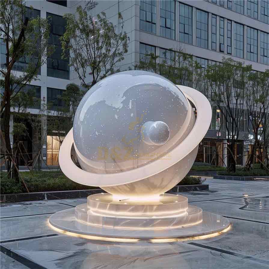 High-end custom modern planet metal sculptures - stylish sphere artworks for sale DZ-444