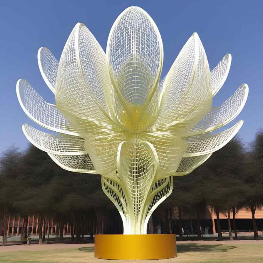 Giant metal flower art sculpture——city park square landscape decor project DZ-457