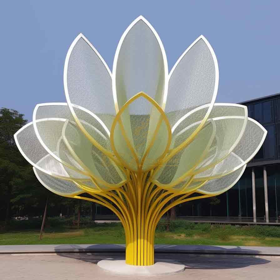 Giant metal flower art sculpture——city park square landscape decor project DZ-457