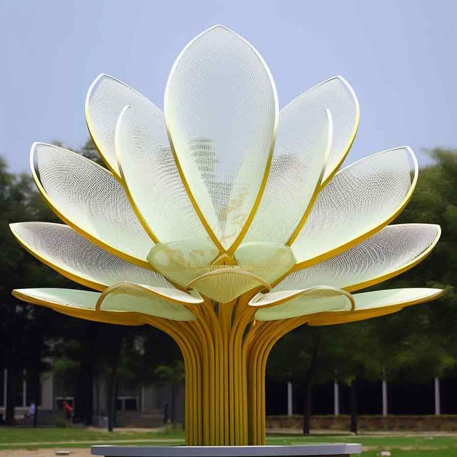 Giant metal flower art sculpture——city park square landscape decor project DZ-457