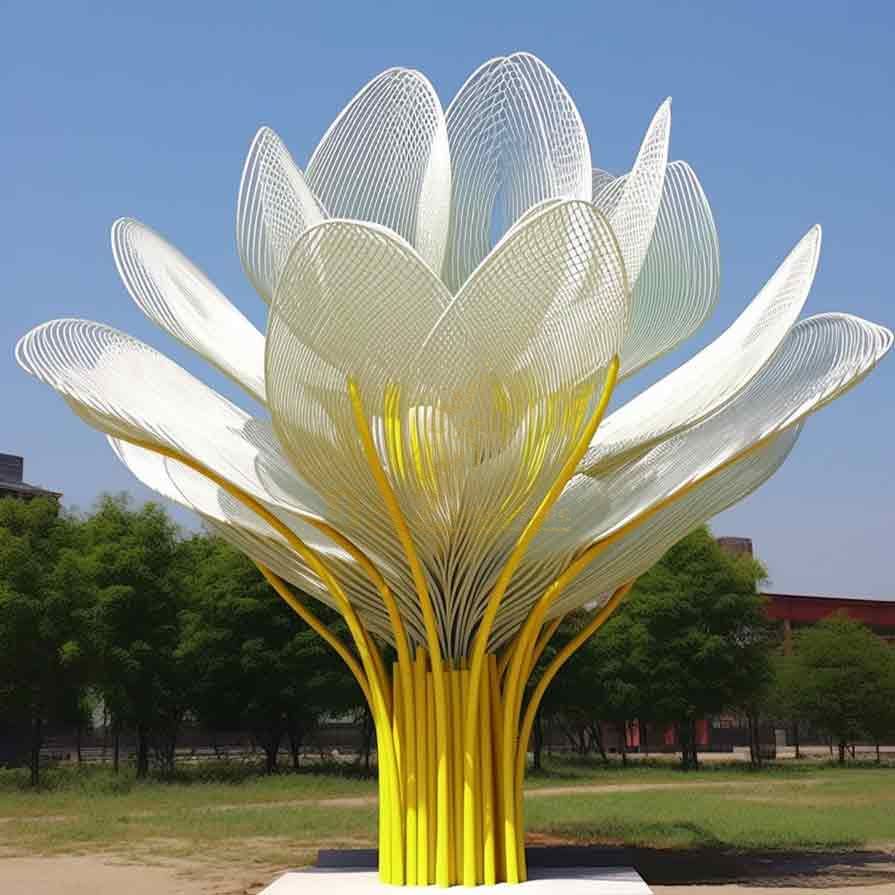 Giant metal flower art sculpture——city park square landscape decor project DZ-457